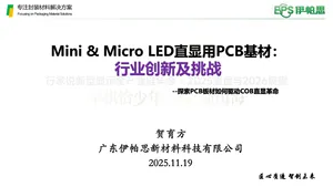 【伊帕思】Mini & Micro LED显示用PCB材料的技术2025